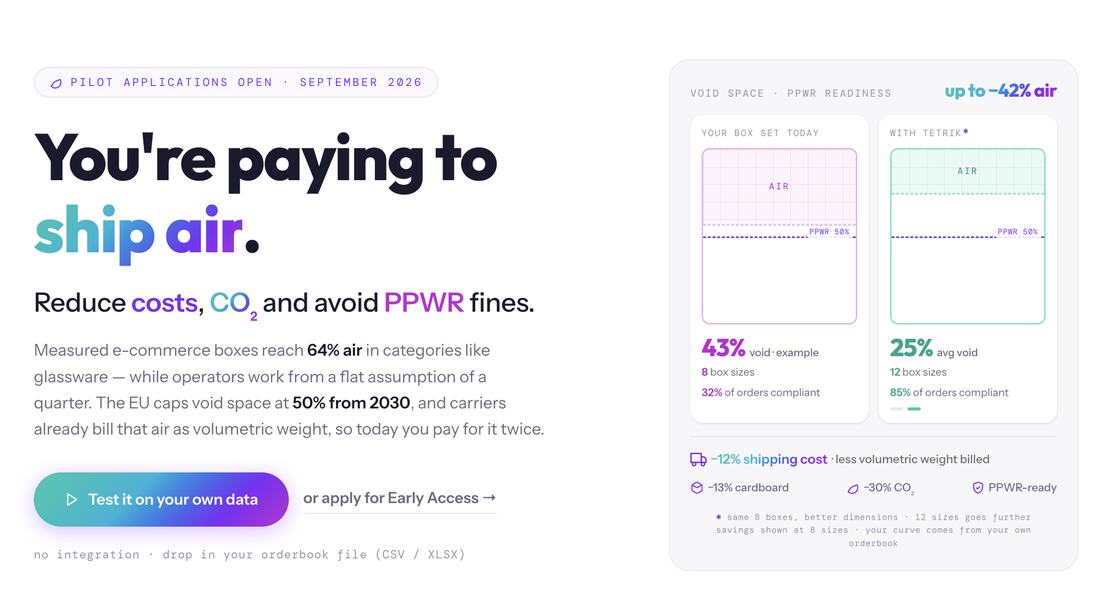 Tetrik.ai: void space and PPWR readiness